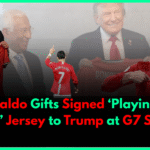 Ronaldo Gifts Signed ‘Playing for Peace’ Jersey to Trump at G7 Summit