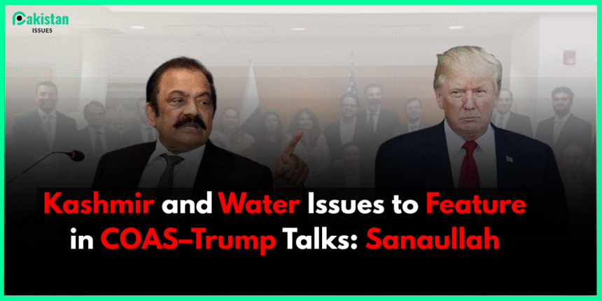 Kashmir and Water Issues to Feature in COAS–Trump Talks: Sanaullah