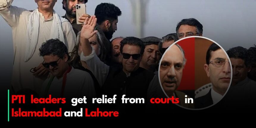 PTI leaders get relief from courts in Islamabad and Lahore