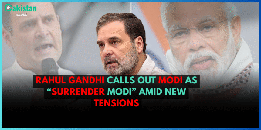 Rahul Gandhi Calls Out Modi as “Surrender Modi” Amid New Tensions