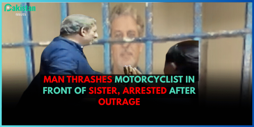 Man Thrashes Motorcyclist in Front of Sister, Arrested After Outrage