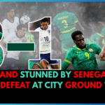 " England Stunned by Senegal in 3–1 Defeat at City Ground "